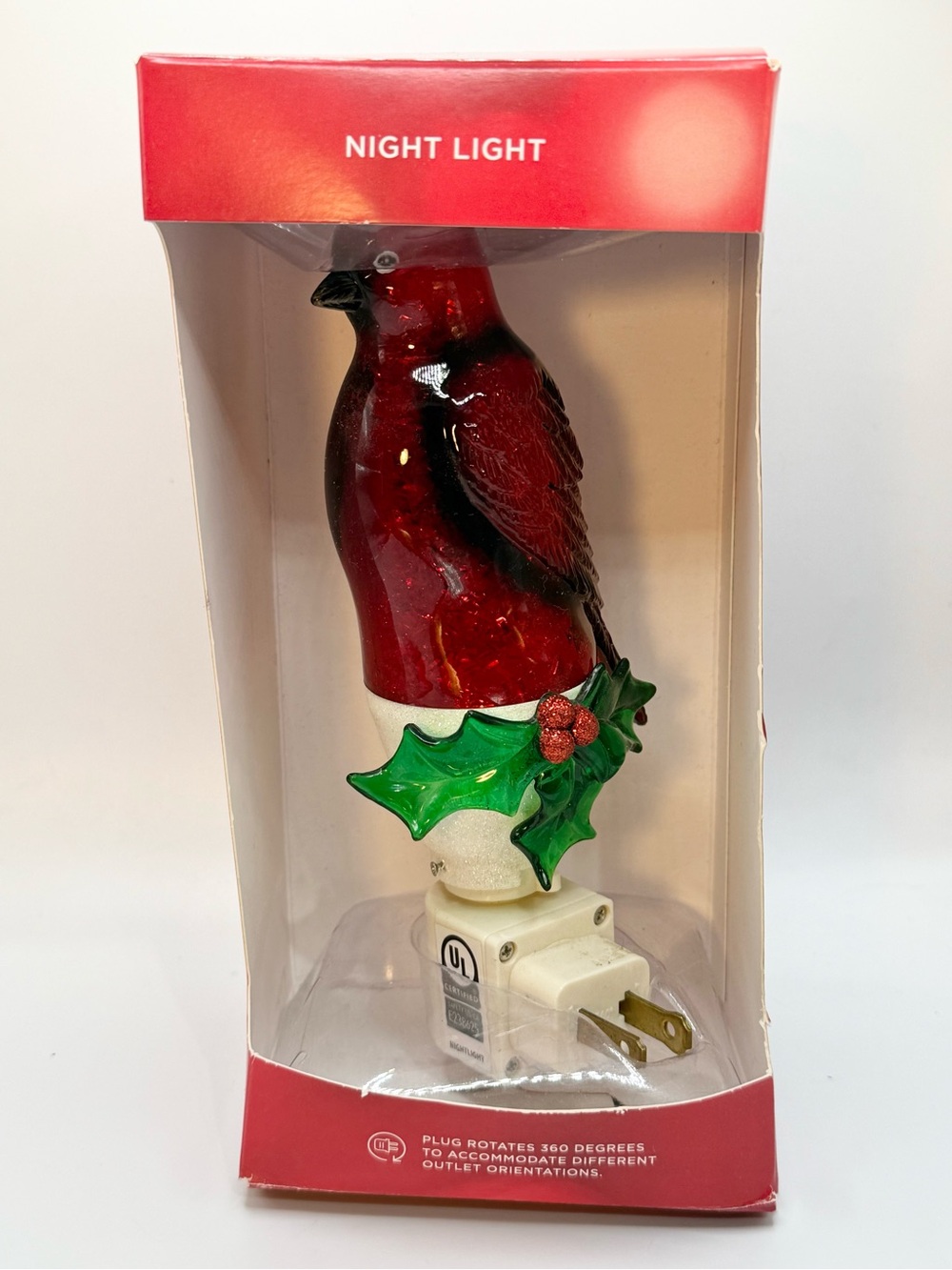 St. Nicholas Square Cardinal Night Light Christmas Holiday Plug-in